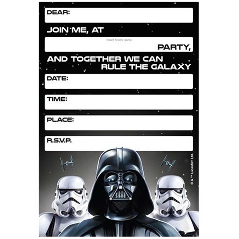 Star Wars Classic 8 Pack Party Invitations