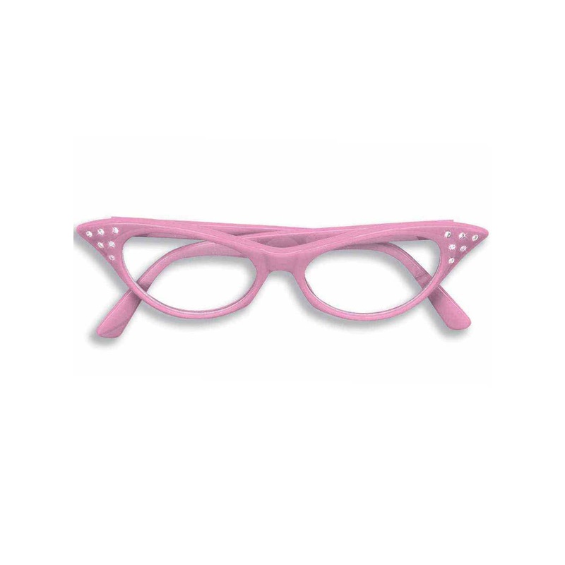 50s Light Pink Glasses Costume Accessory