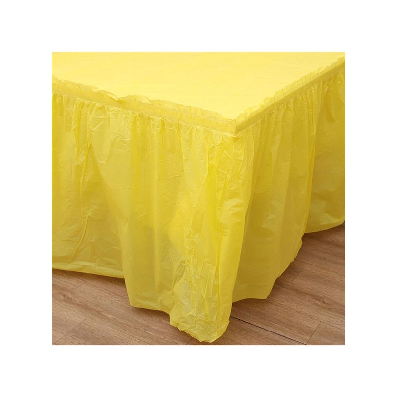 Dandelion Yellow 426cm Plastic Table Skirt