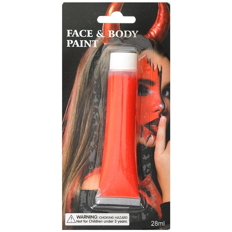 Face and Body Paint Red 28ml Makeup Tube