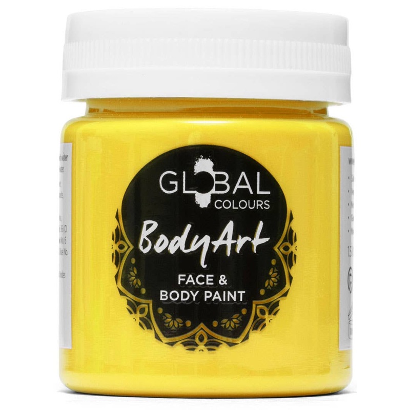 Global Colours 45ml Yellow Cream Face and Body Paint