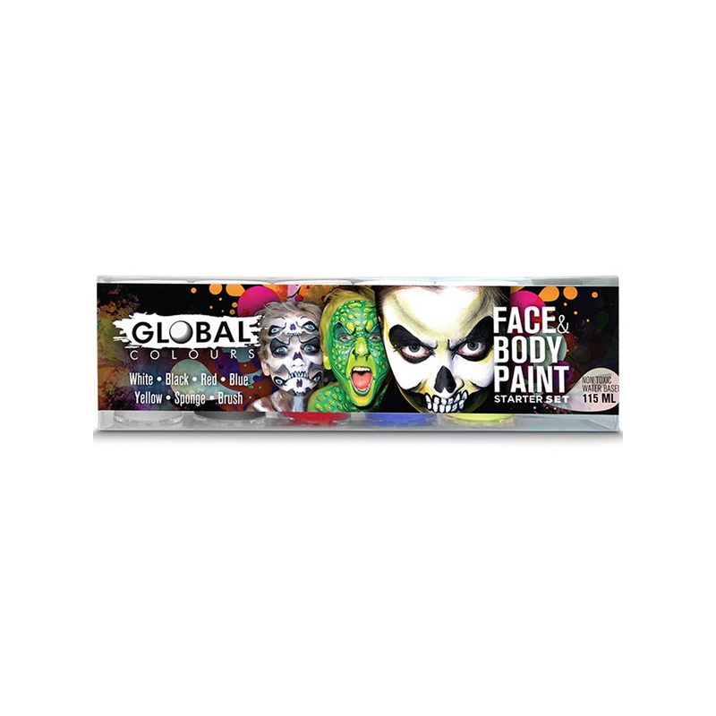 Global Colours 5 Pot Face and Body Paint Starter Set
