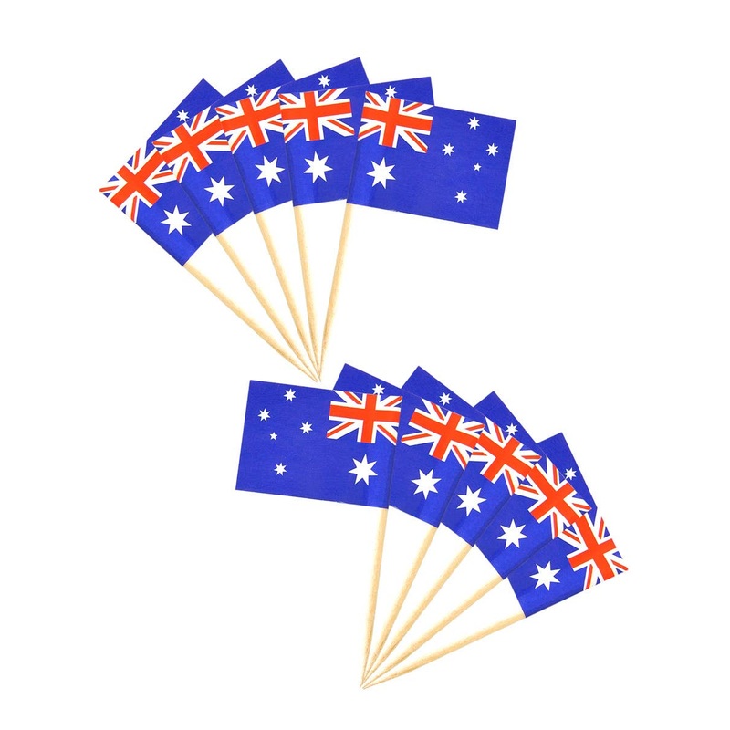 Pack of 50 Mini Australian Flag Toothpicks