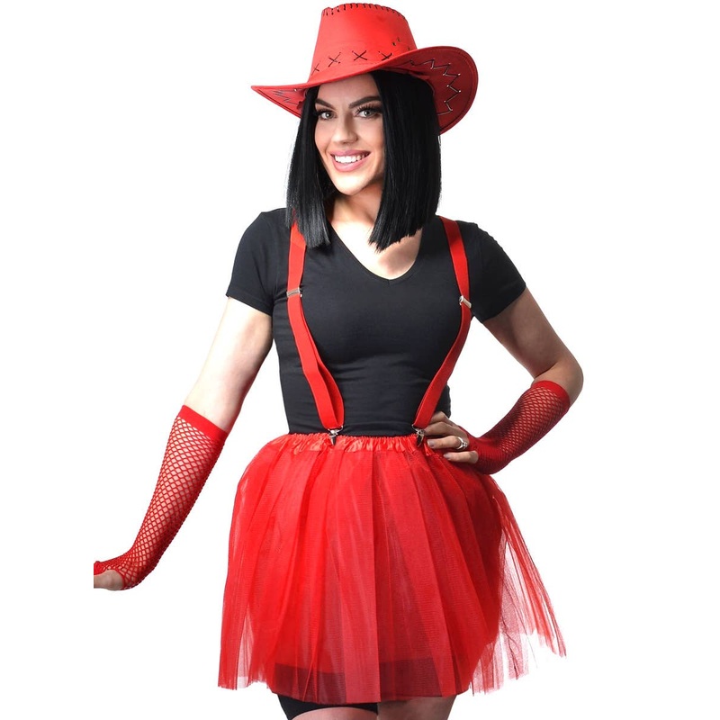 Vivid Red 40cm Womens Costume Tutu One Size
