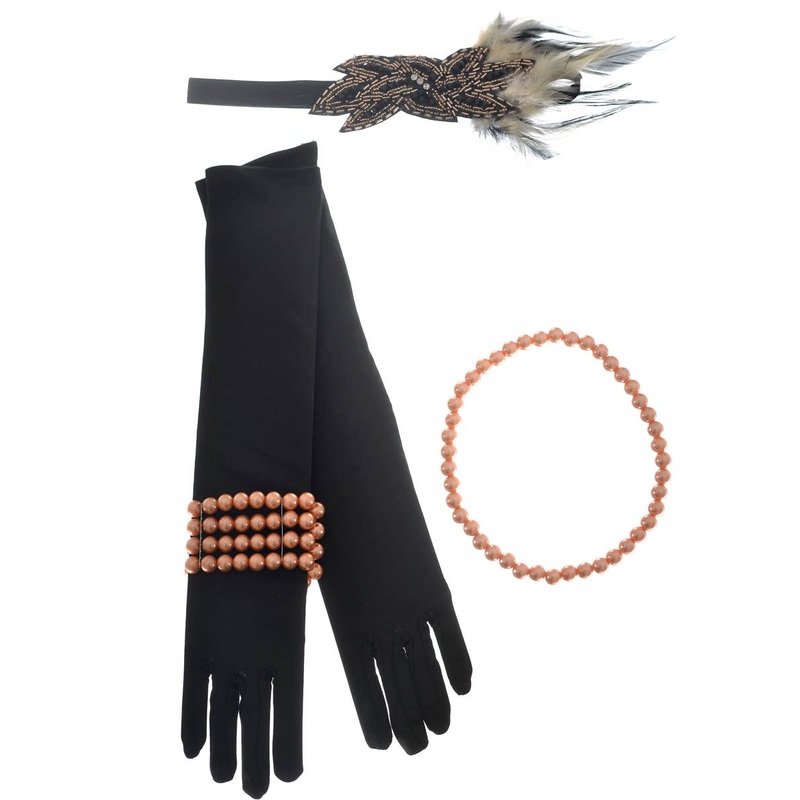 1920s Flapper Deluxe Womens Costume Accessory Set