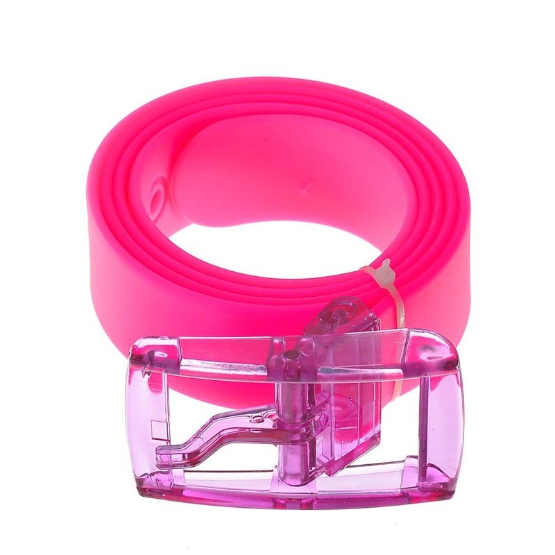 80s Translucent Neon Pink Costume Belt