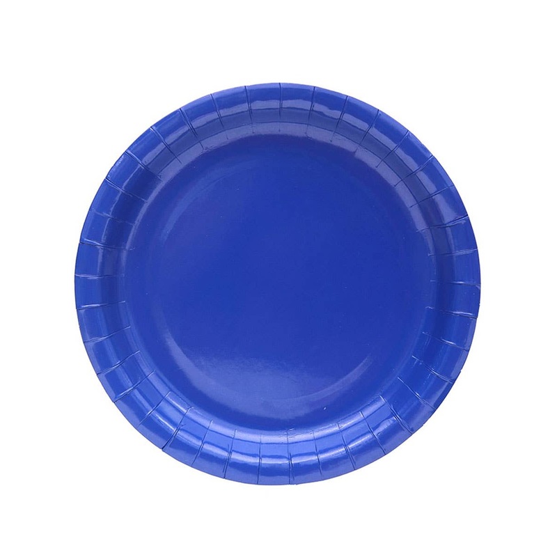 Azure Blue 20 Pack 23cm Round Paper Plates