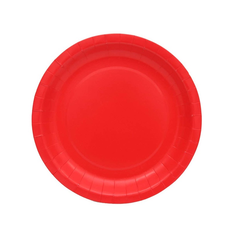 Cherry Red 20 Pack 23cm Round Paper Plates
