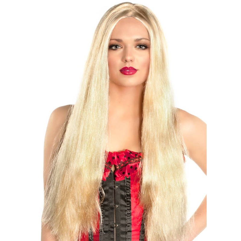 Extra Long 24″ Golden Blonde Womens Costume Wig