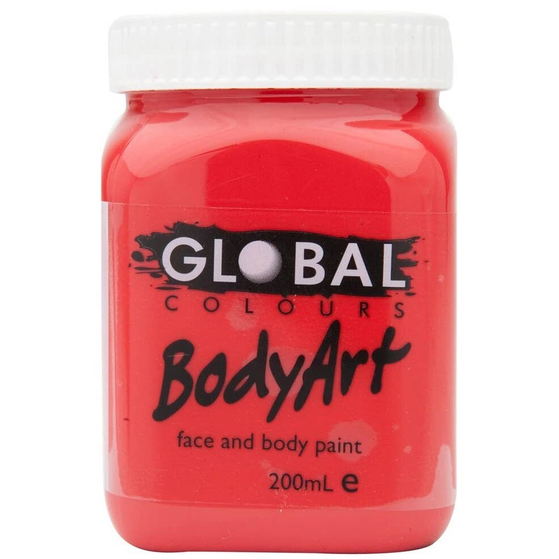 Global BodyArt Brilliant Red 200ml Liquid Makeup