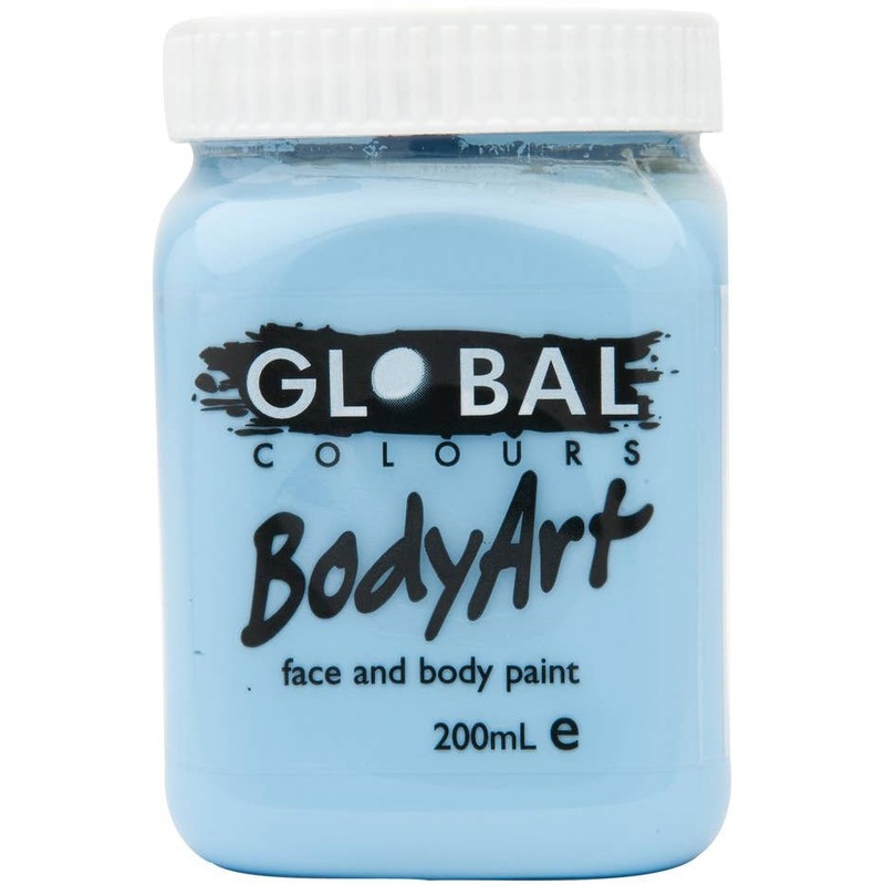 Global BodyArt Light Blue 200ml Liquid Makeup