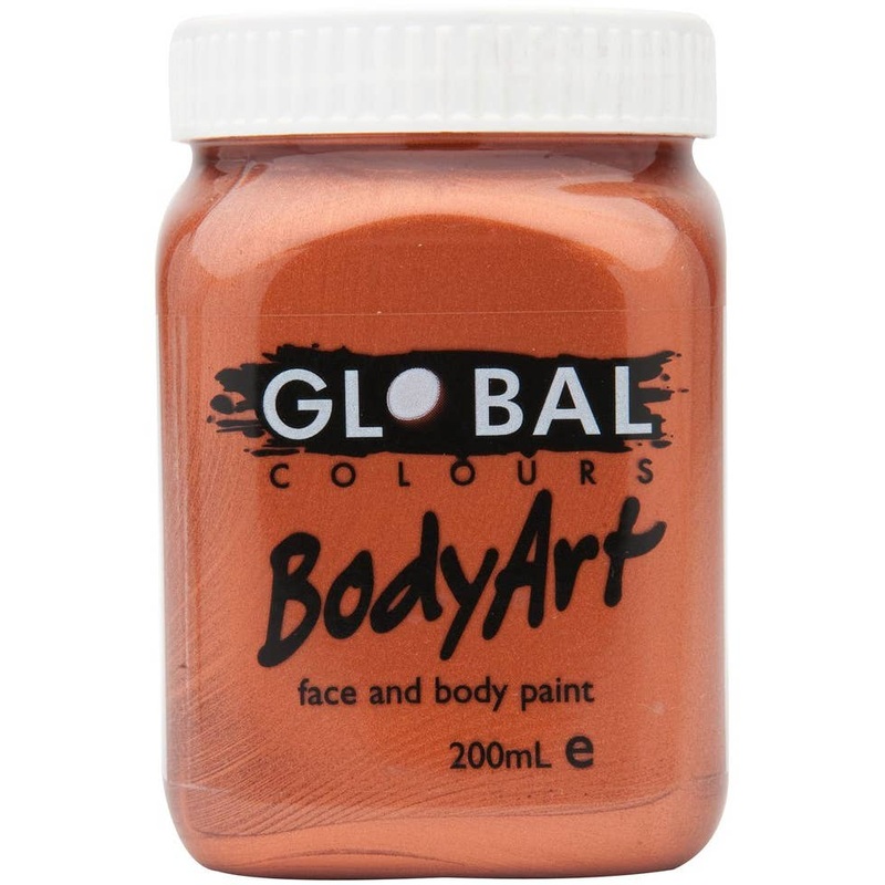 Global BodyArt Metallic Copper 200ml Liquid Makeup