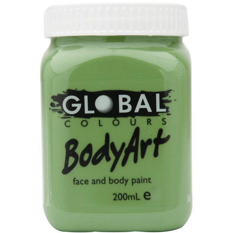Global BodyArt Olive Green 200ml Liquid Makeup