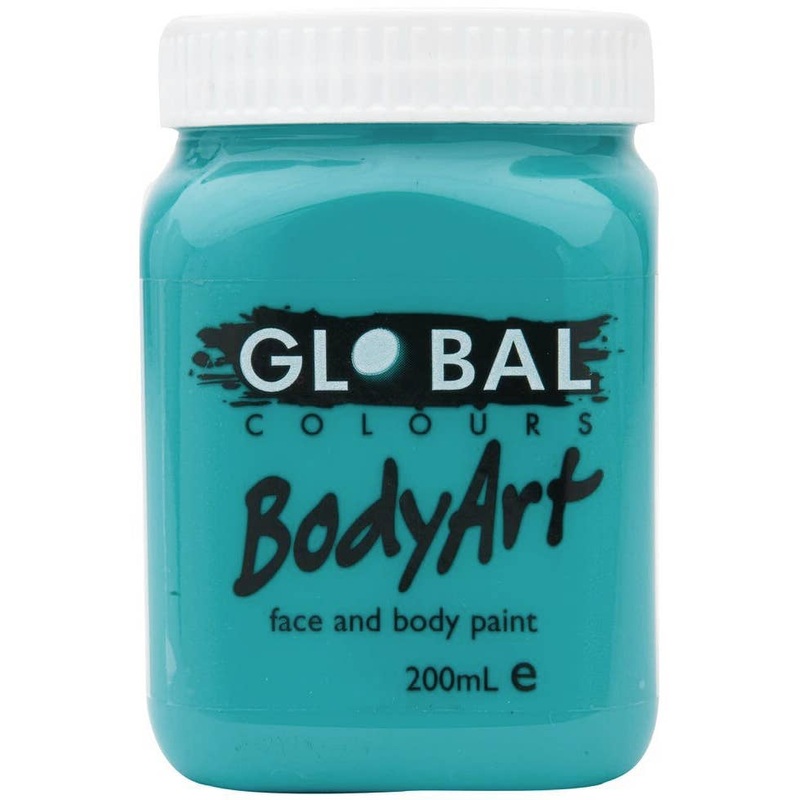 Global BodyArt Turquoise Blue 200ml Liquid Makeup