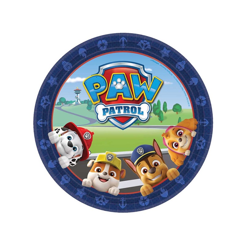 Paw Patrol 8 Pack Large 23cm Paper Plates