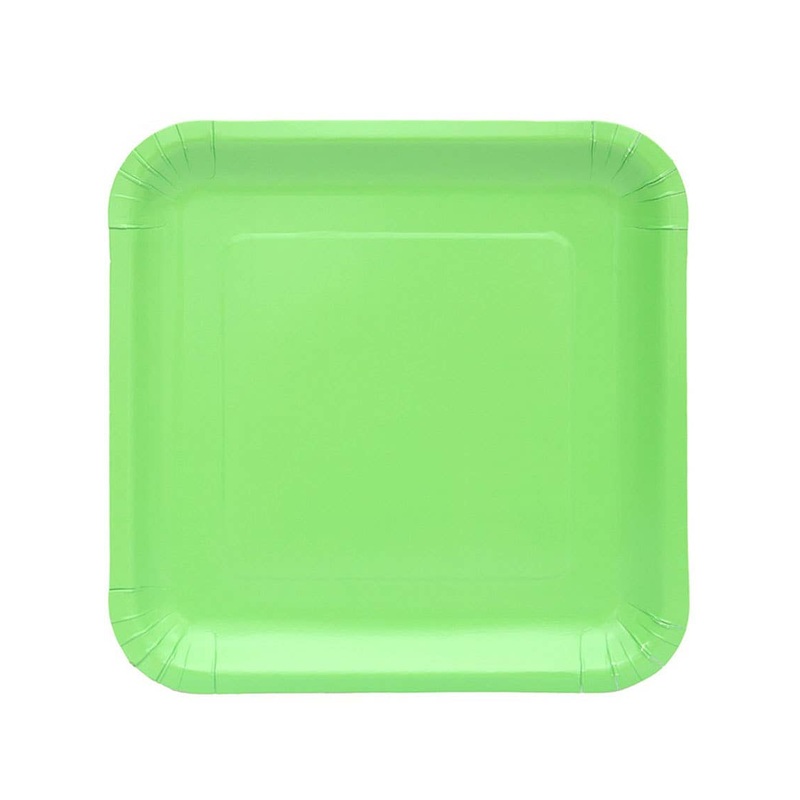 Shamrock Green 20 Pack 23cm Square Paper Plates