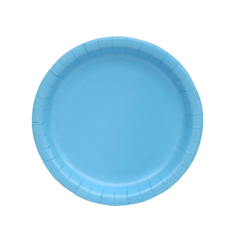Sky Blue 20 Pack 23cm Round Paper Plates