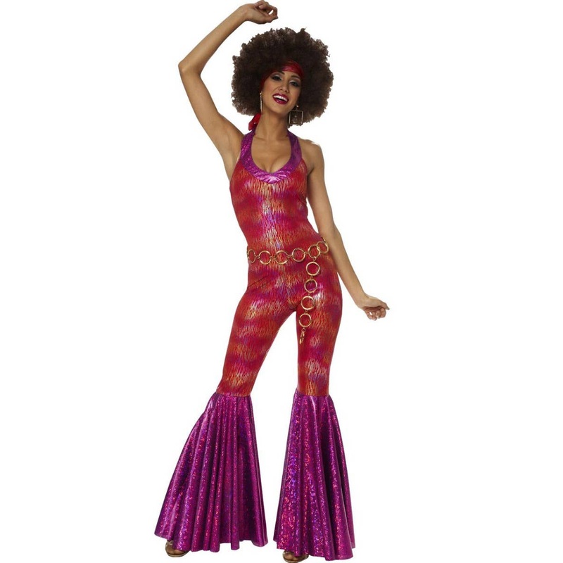 1970s Womens Foxy Lady Fancy Dress Costume Large