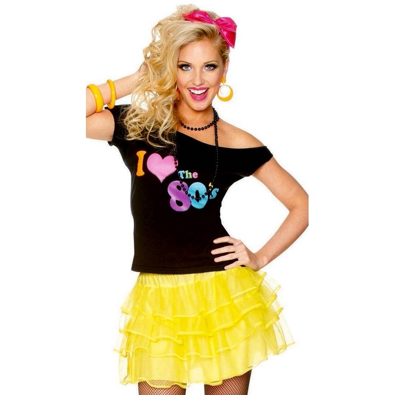 1980s Bright Yellow Womens Ra Ra Petticoat Standard
