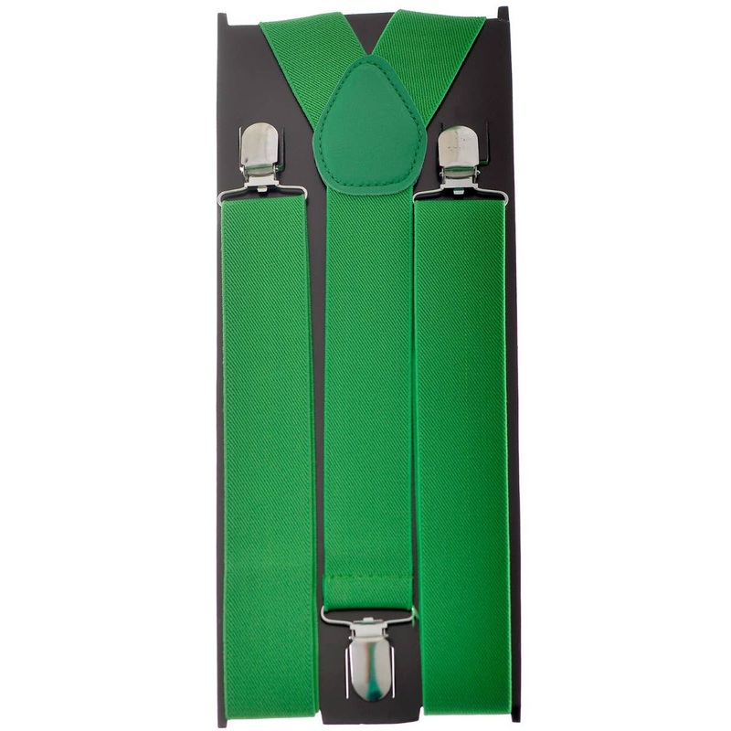 1980s Classic Green Costume Suspenders