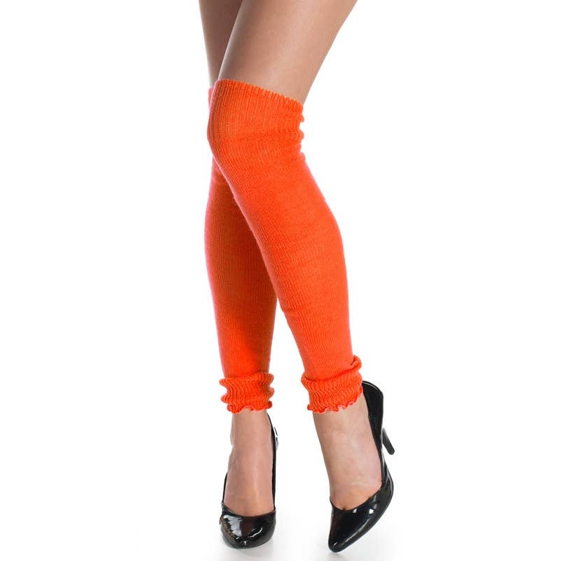 1980s Neon Orange Leg Warmers