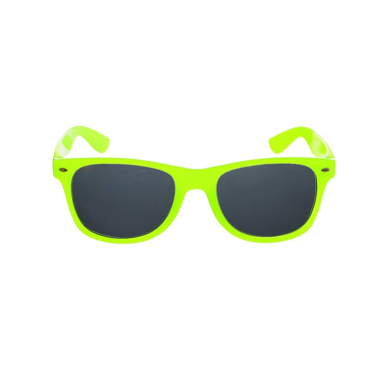 1980s Neon Yellow Glasses Costume Accessory