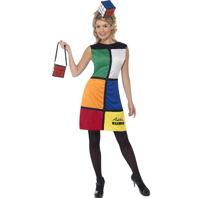 1980s Rubik’s Cube Womens Dress Up Costume Large