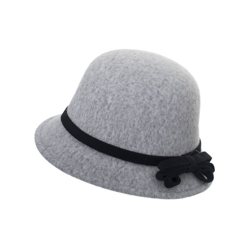 1920s Grey Cloche Womens Costume Hat