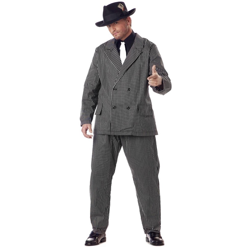 1920s Mens Plus Size Gangster Dress Up Costume Plus Size