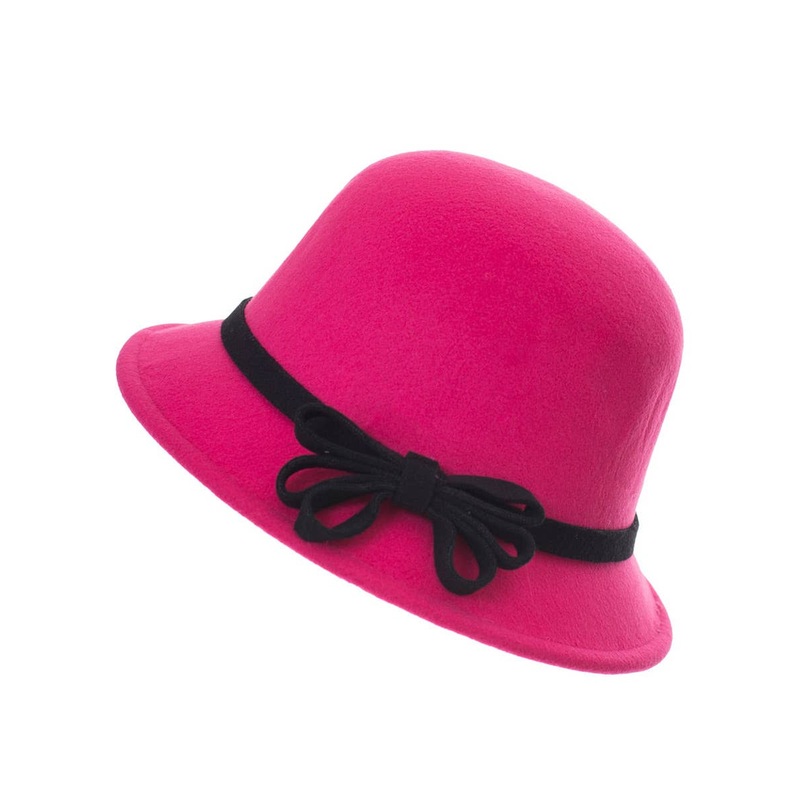 1920s Pink Cloche Womens Costume Hat