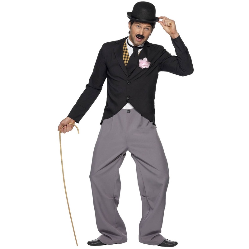 1920s Star Mens Charlie Chaplin Costume Large