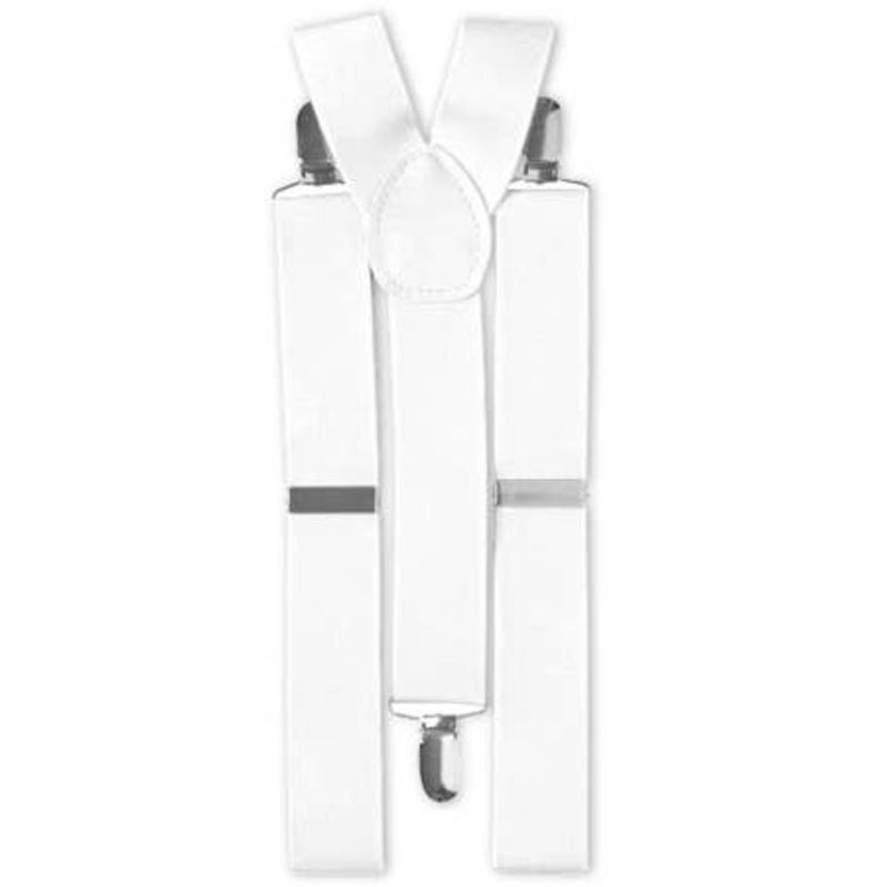 1920s White Gangster Costume Suspenders