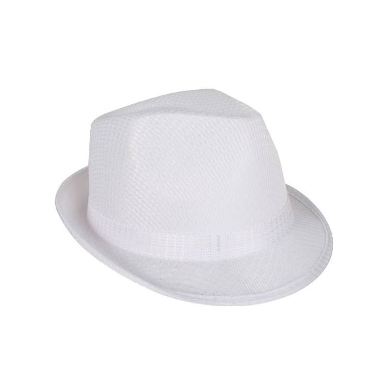 1920s White Gangster Fedora Costume Hat