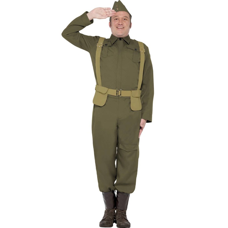 1940s Home Guard Private Mens Fancy Dress Costume Large