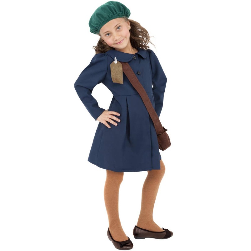 1940s World War 2 Evacuee Girls Costume Large