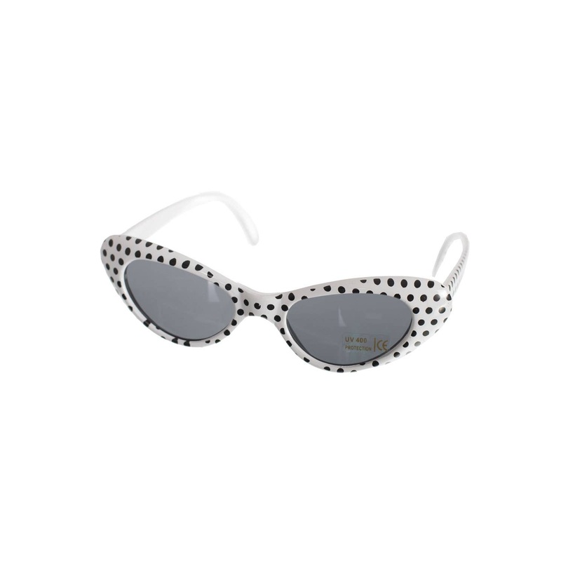 1950s Black and White Polka Dot Sunglasses