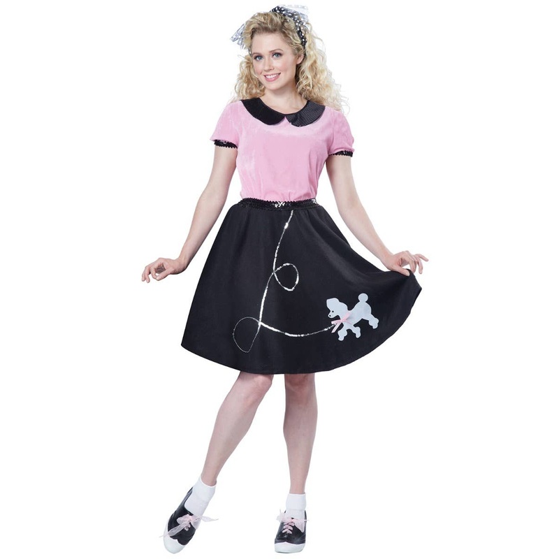 1950s Sock Hop Womens Fancy Dress Costume Large