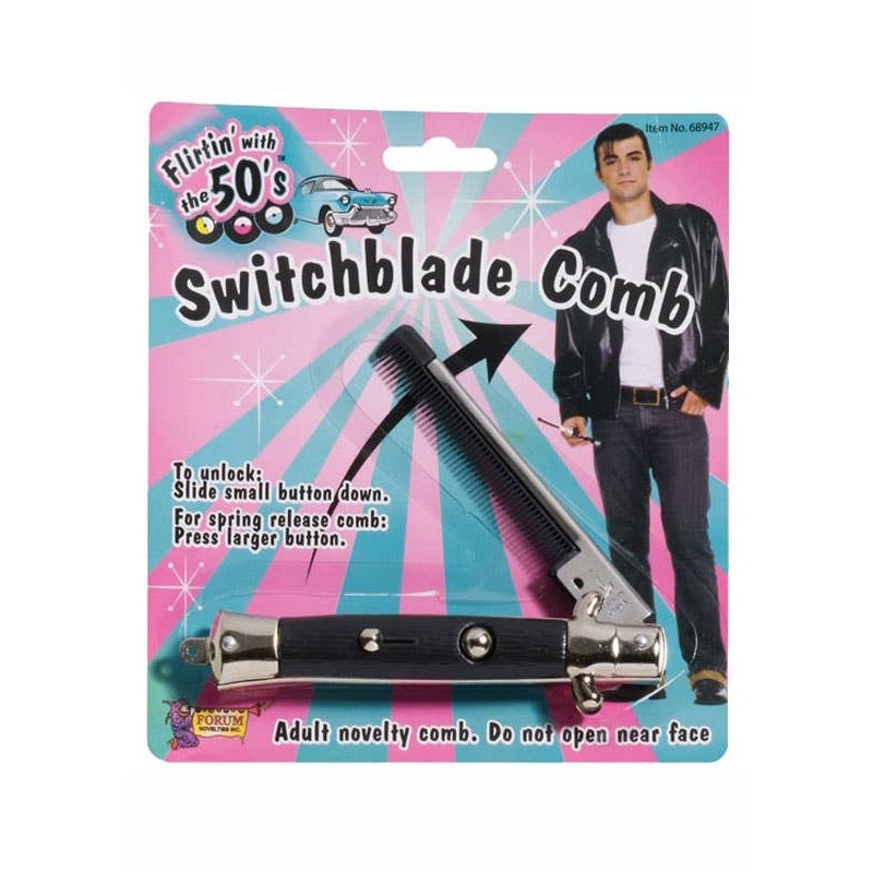 1950s Switch-blade Comb Grease Costume Accessory