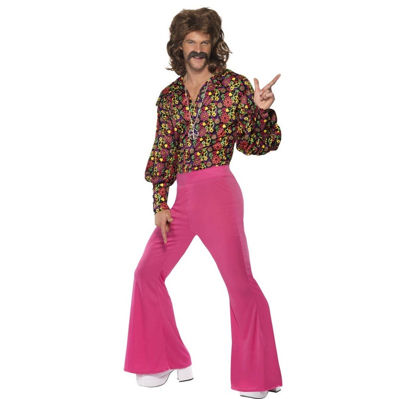 1970s Retro Slack Suit Mens Fancy Dress Costume Large