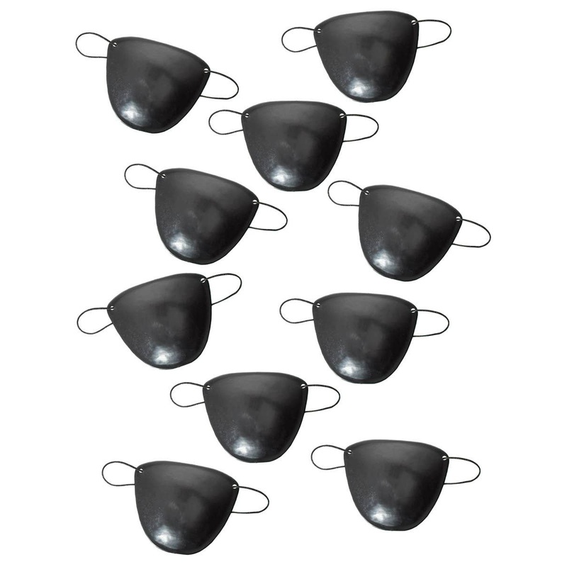 Basic Black Eye Pirate Patch 10 Pack Party Favours