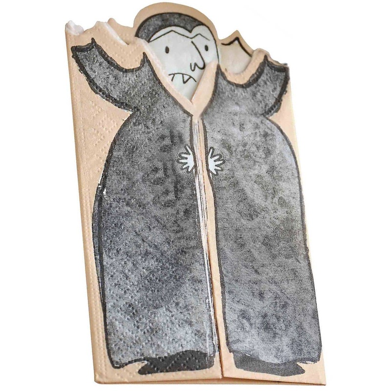 Boo Crew Vampire Shape 16 Pack Halloween Napkins