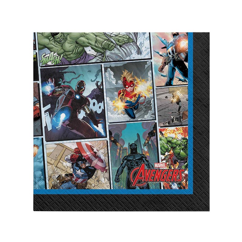 Marvel Avengers Powers Unite 16 Pack Beverage Napkins