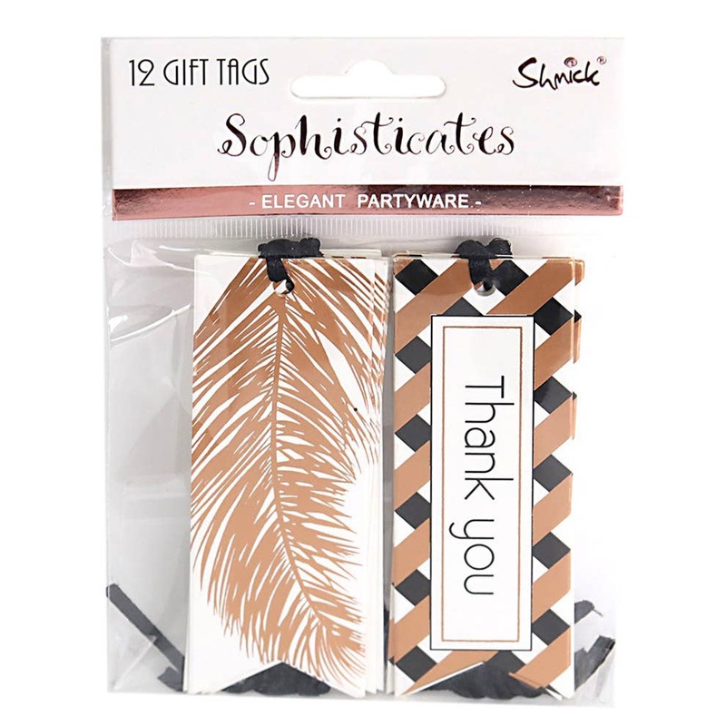 Rose Gold and White 12 Pack Gift Tags