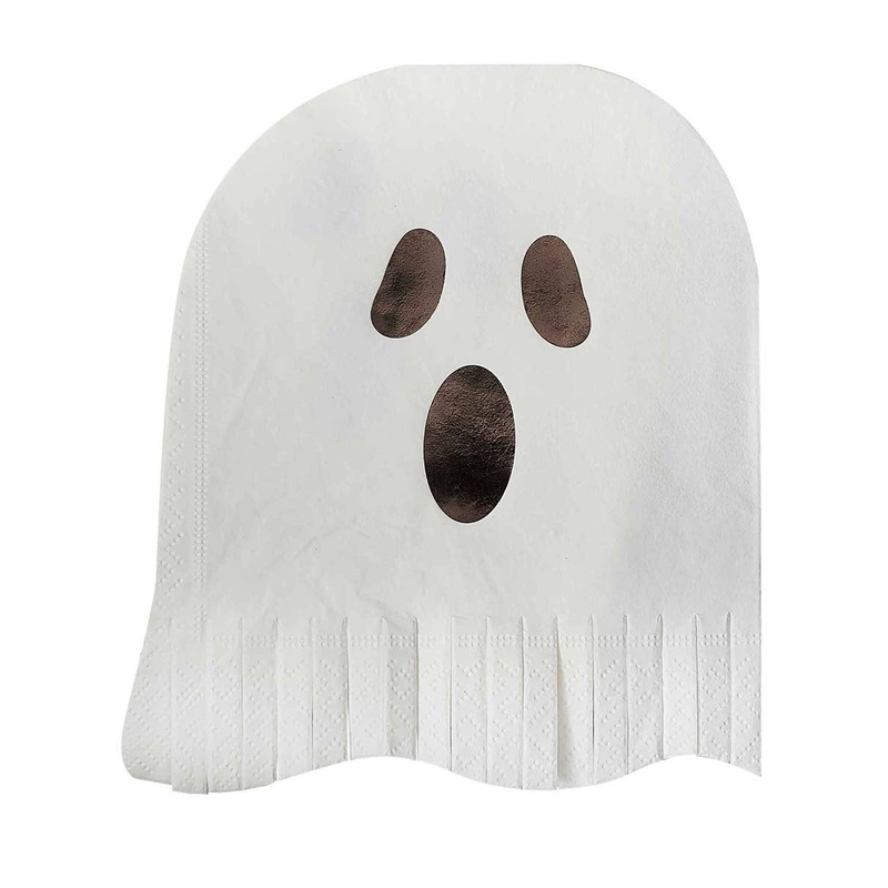 White Ghost 16 Pack Halloween Lunch Napkins