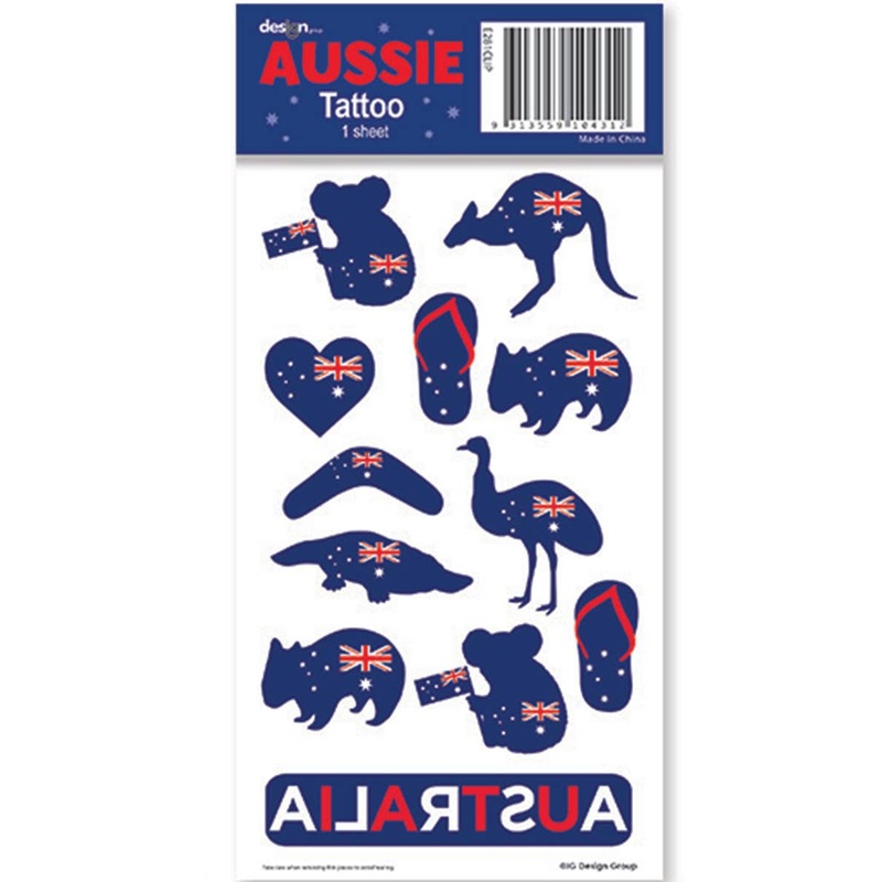 Aussie Icons Australia Day Temporary Tattoos