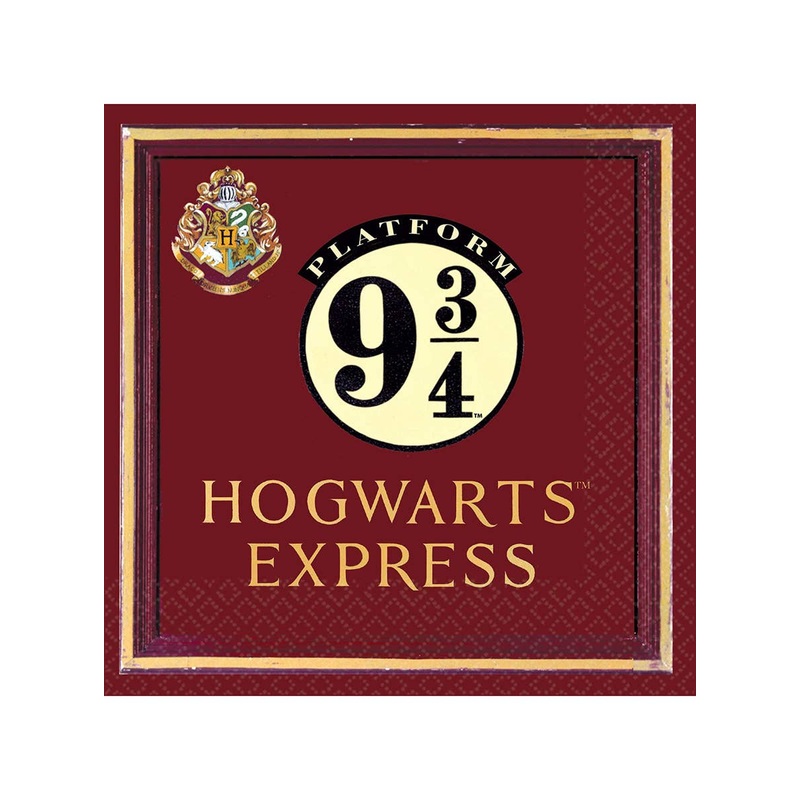Harry Potter Hogwarts Express 16 Pack Red Lunch Napkins