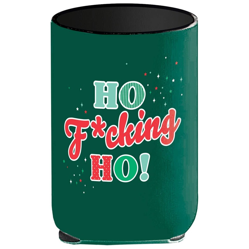 Ho F*cking Ho Funny Christmas Stubby Holder