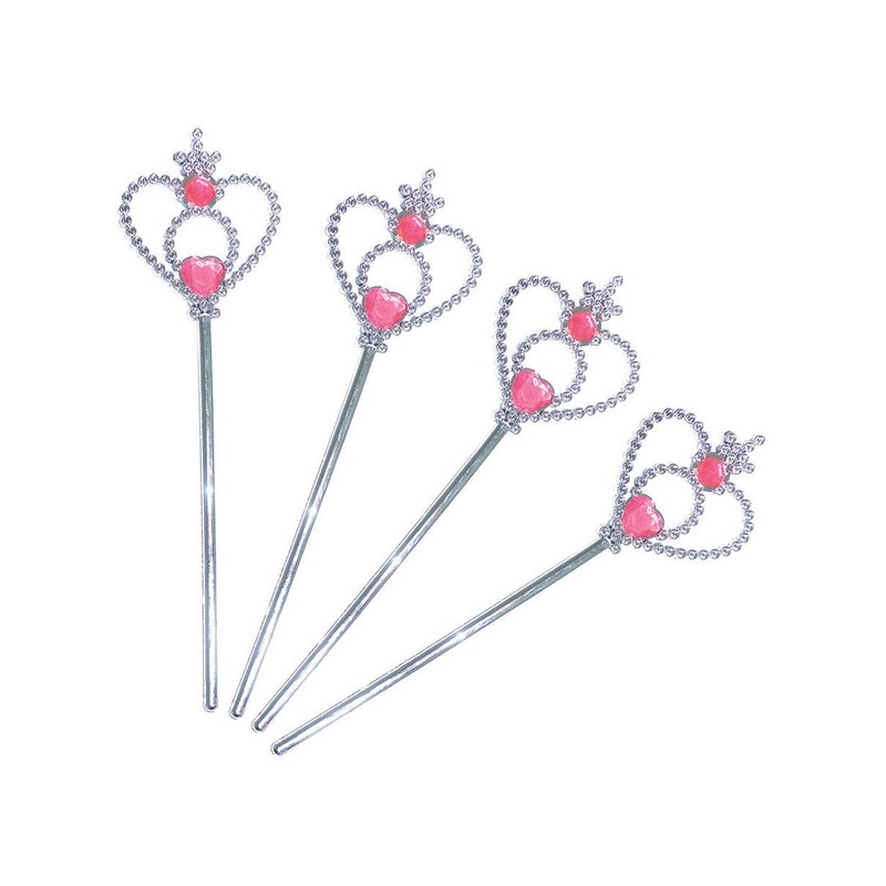 Pink and Purple Heart Gem Wands 4 Pack Party Favours