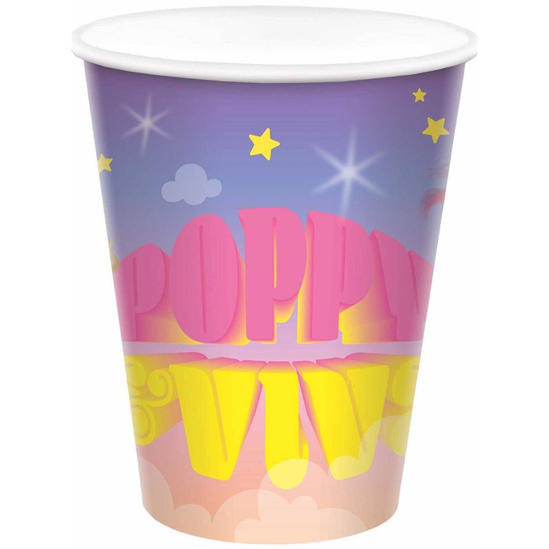 Trolls 3 Band Together 8 Pack 266ml Paper Party Cups