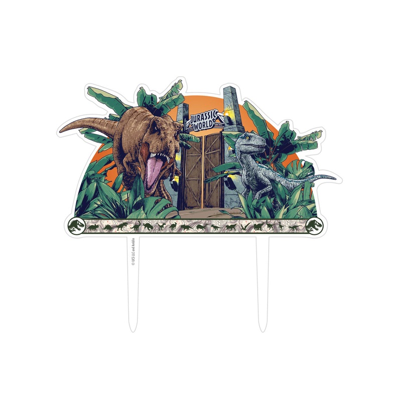 Acrylic Jurassic Into the Wild Cake Topper